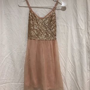 Hollister Pink Chiffon skater dress